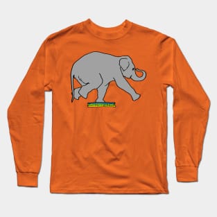 Circus Elephant, big grey elephant, Long Sleeve T-Shirt